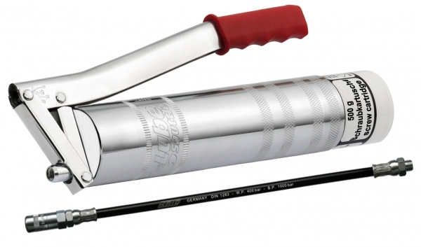 Side-Lever Grease Gun LS 500<br>with high pressure nylon hose PH-30C 300 mm,&lt;/p&gt;thread R1/8&quot;