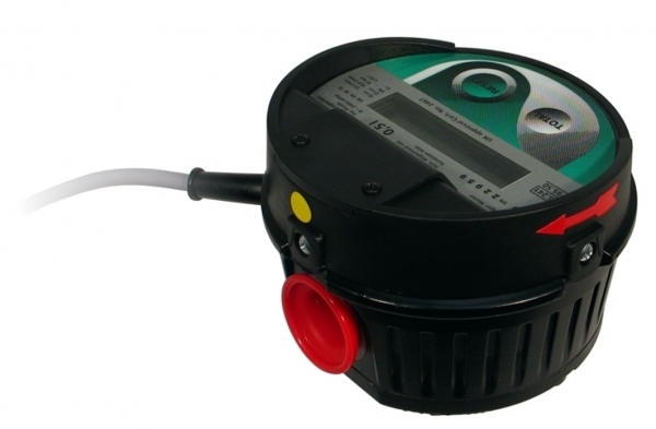 Pulse meter approved<br>with display for lubricating oils